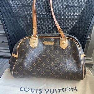 Louis Vuitton Brown and Tan Monogram Shoulder Bag